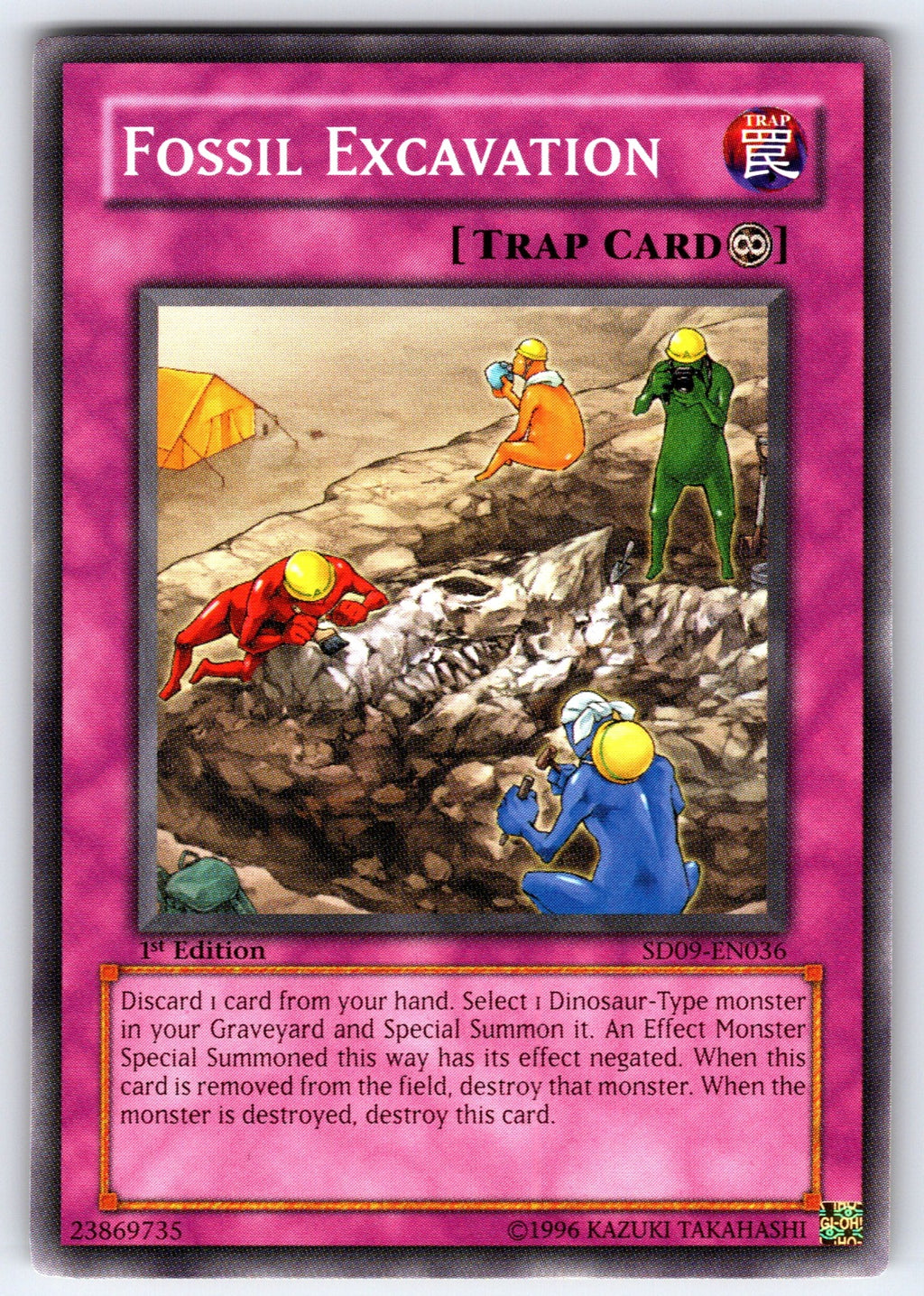 Fossil Excavation 1st Edition Common Structure Deck: Dinosaur's Rage SD09-EN036 