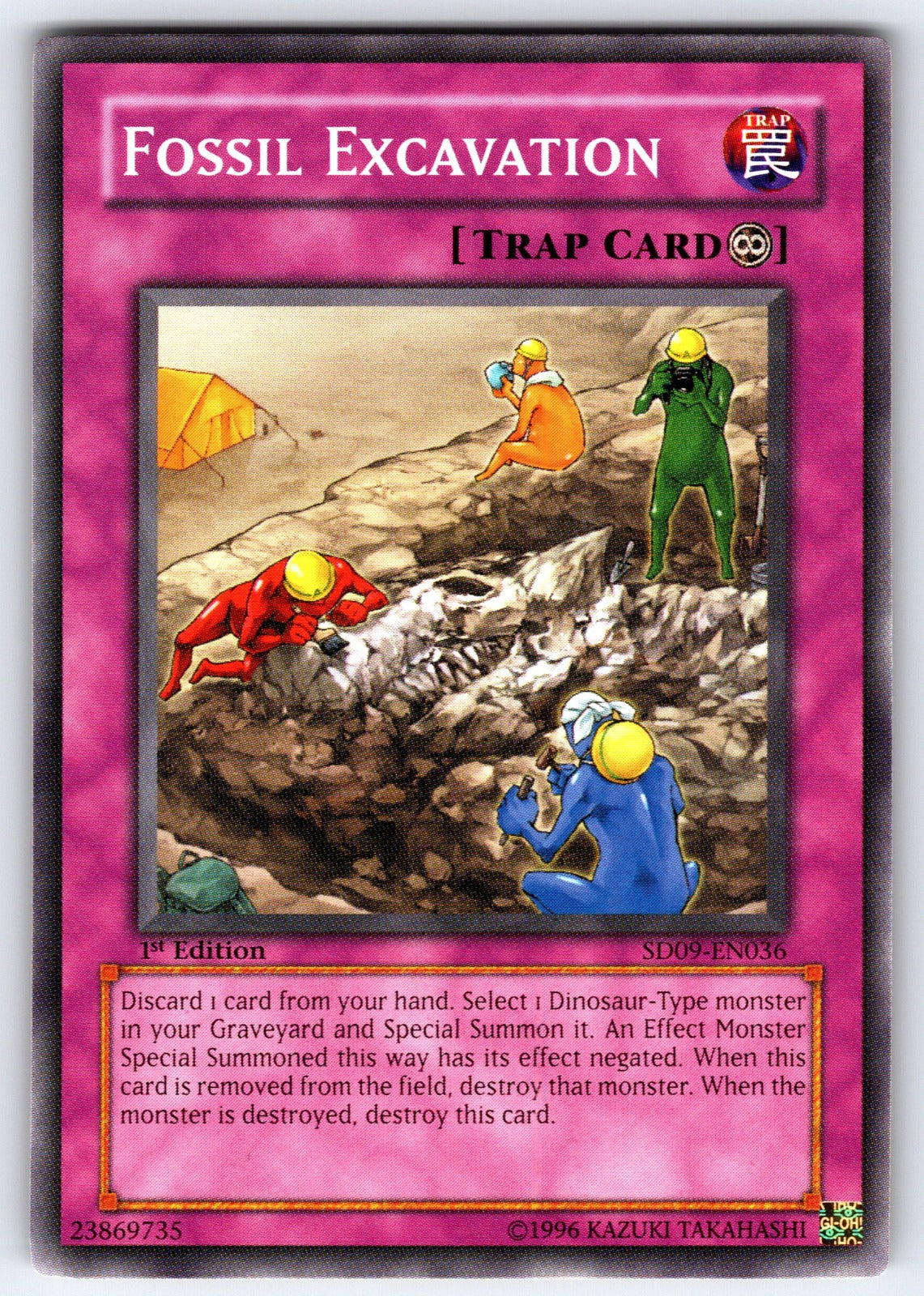 Fossil Excavation 1st Edition Common Structure Deck: Dinosaur's Rage SD09-EN036 