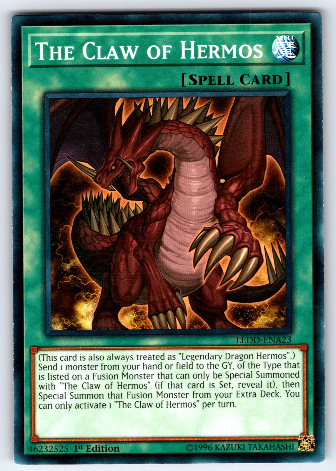 The Claw of Hermos 1st Edition Common Legendary Dragon Decks LEDD-ENA23 LP 2017