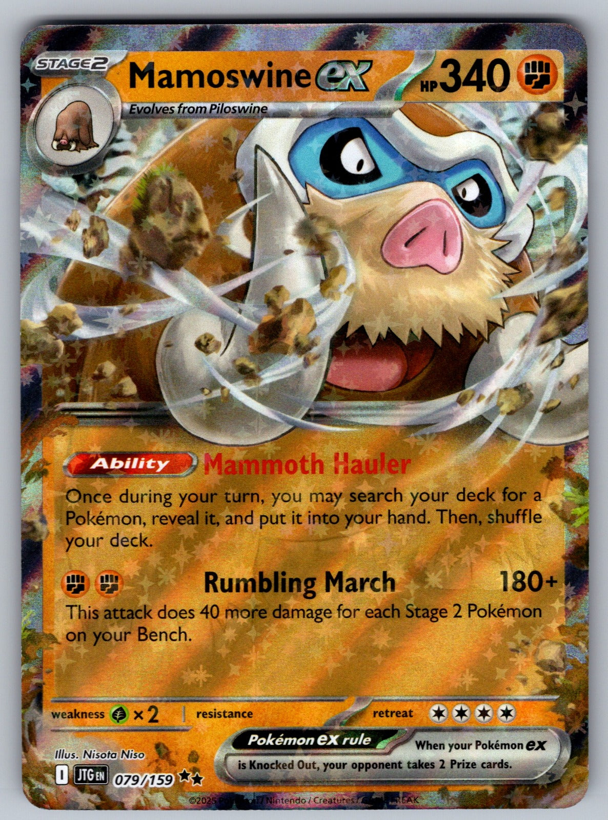 Mamoswine ex Holo Double Rare SV09: Journey Together 079/159 NM 2025