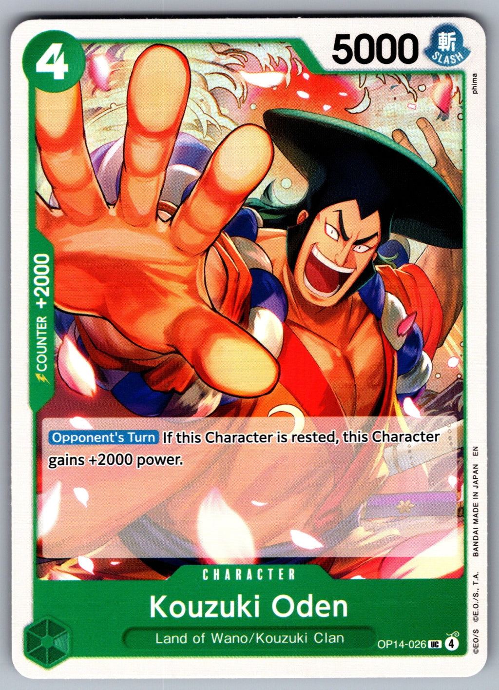 Kouzuki Oden UC The Azure Sea's Seven Release Event Cards OP14-026 NM 2026