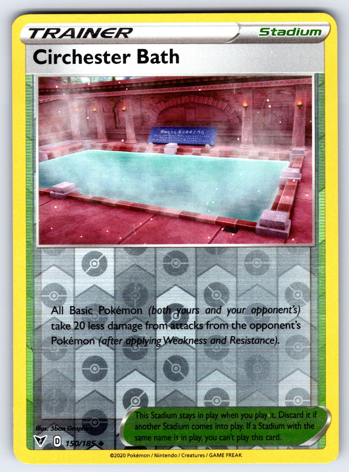 Circhester Bath Reverse Holo Uncommon SWSH04: Vivid Voltage 150/185 NM 2020