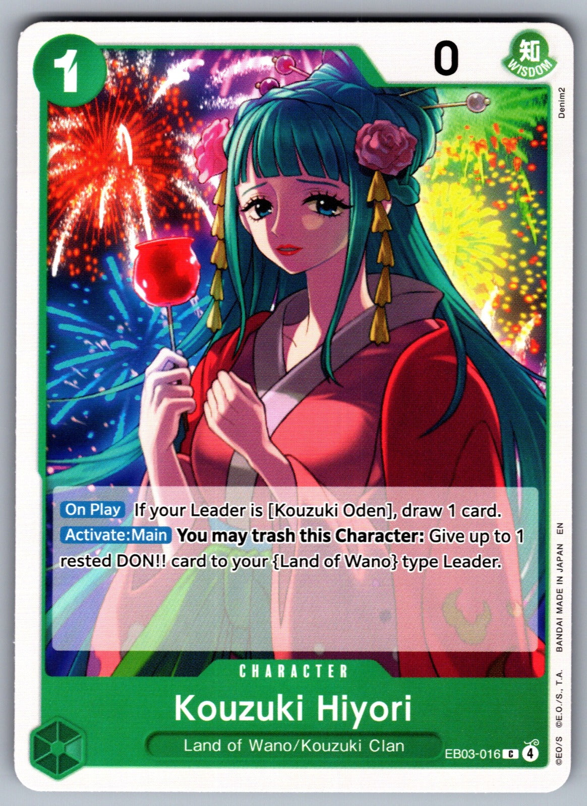 Kouzuki Hiyori C Extra Booster: One Piece Heroines Edition EB03-016 NM 2026