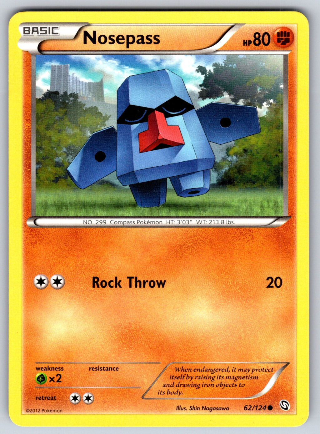 Nosepass Common Dragons Exalted 62/124 LP 2012