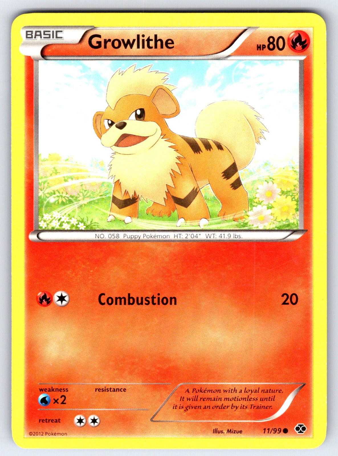 Growlithe (11) Common Next Destinies 11/99 LP 2012