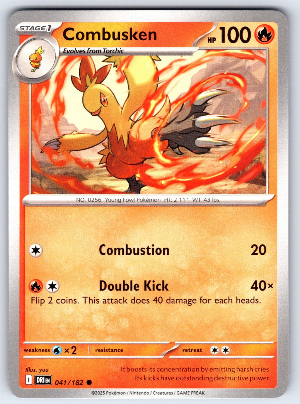 Combusken Common SV10: Destined Rivals 041/182 NM 2025