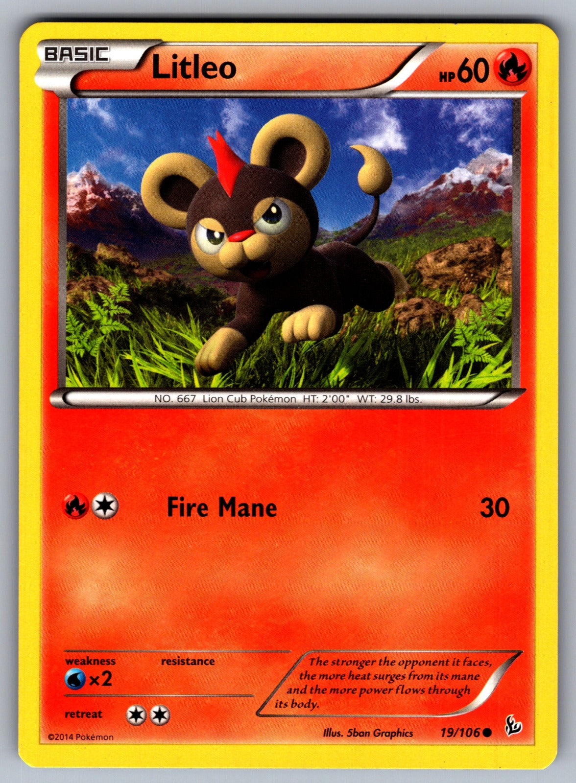 Litleo (19) Common XY - Flashfire 19/106 LP 2014