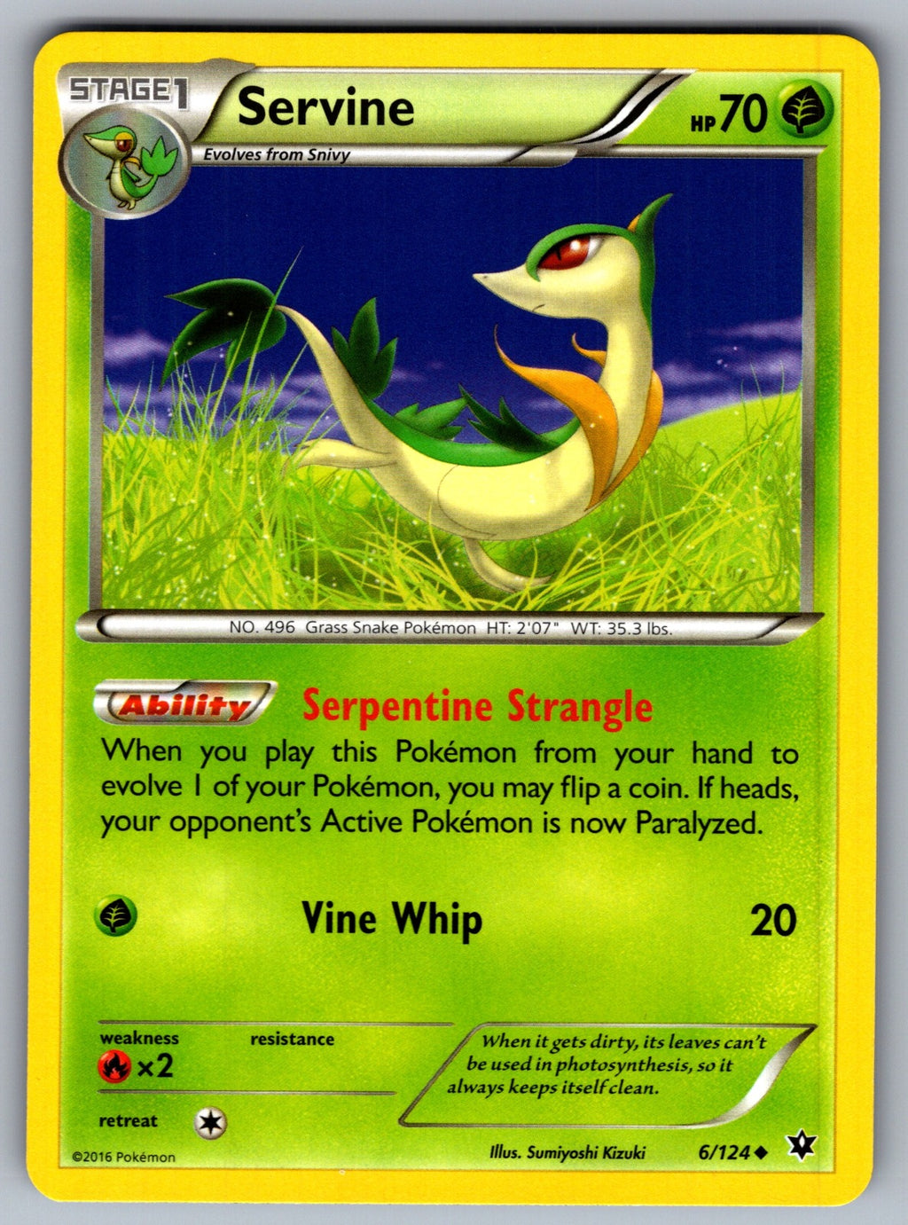 Servine Uncommon XY - Fates Collide 6/124 LP 2016
