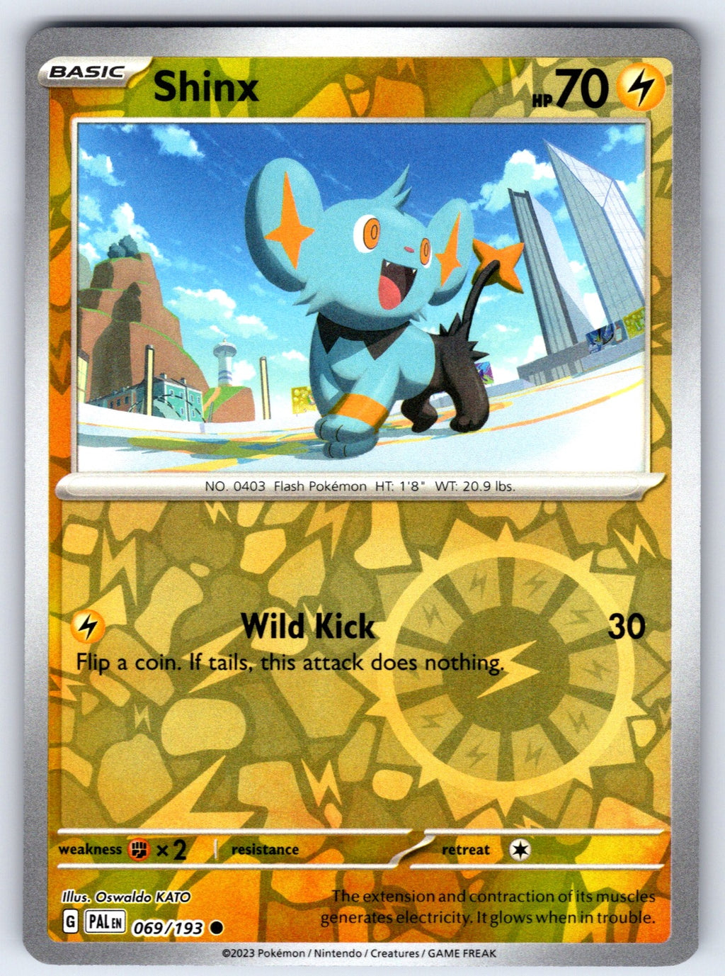 Shinx Reverse Holo Common SV02: Paldea Evolved 069/193 NM 2023