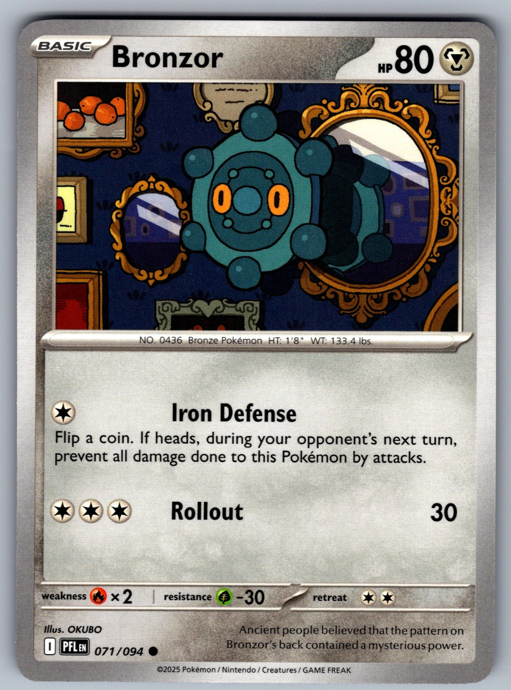 Bronzor Common ME02: Phantasmal Flames 071/094 NM 2025