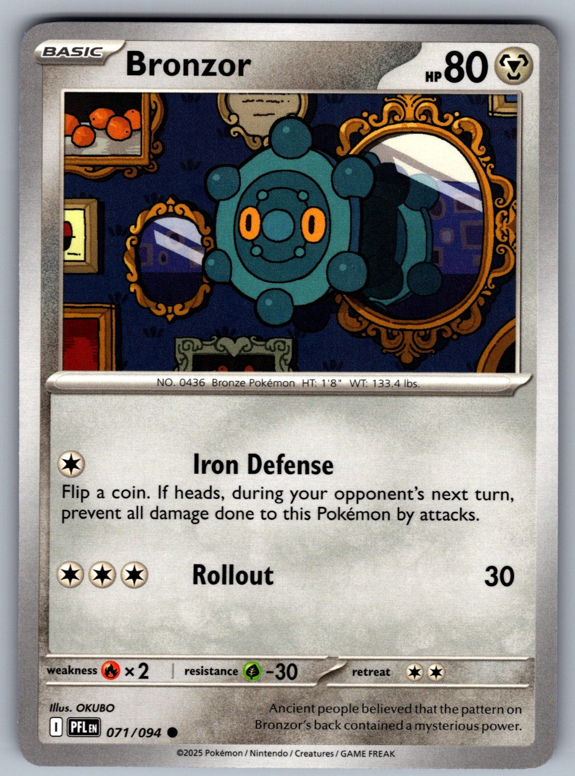 Bronzor Common ME02: Phantasmal Flames 071/094 NM 2025