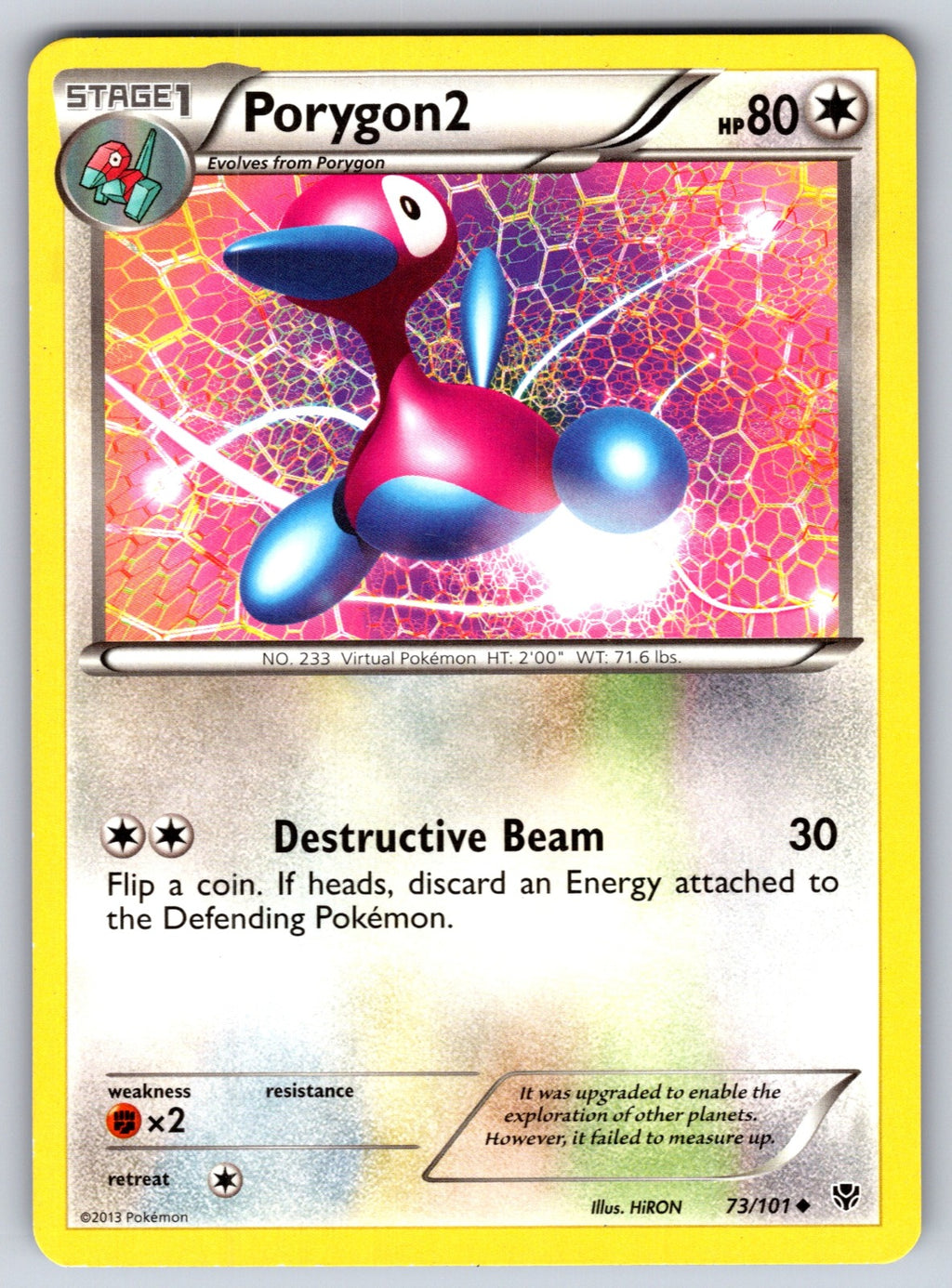 Porygon2 Uncommon Plasma Blast 73/101 LP 2013