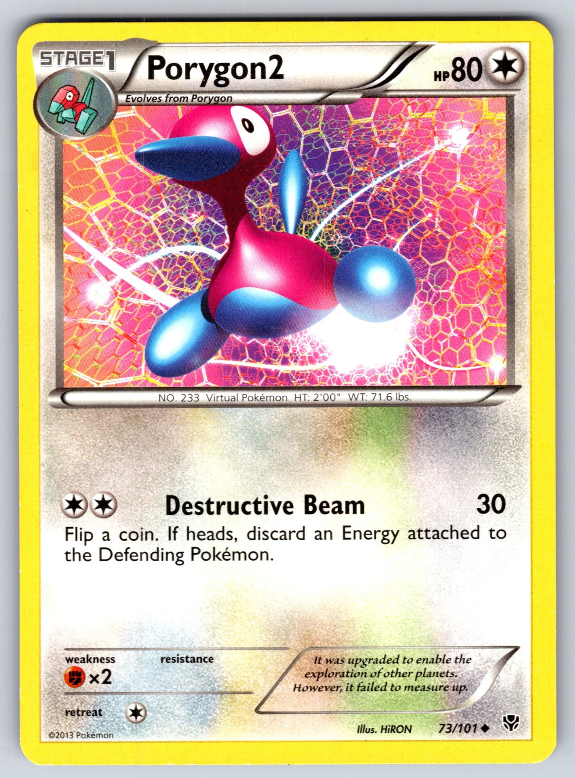 Porygon2 Uncommon Plasma Blast 73/101 LP 2013