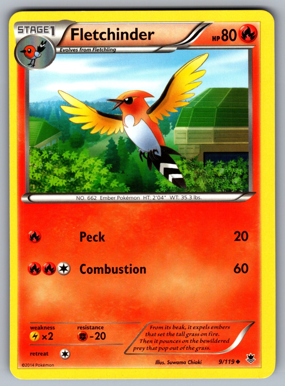 Fletchinder Uncommon XY - Phantom Forces 9/119 LP 2014