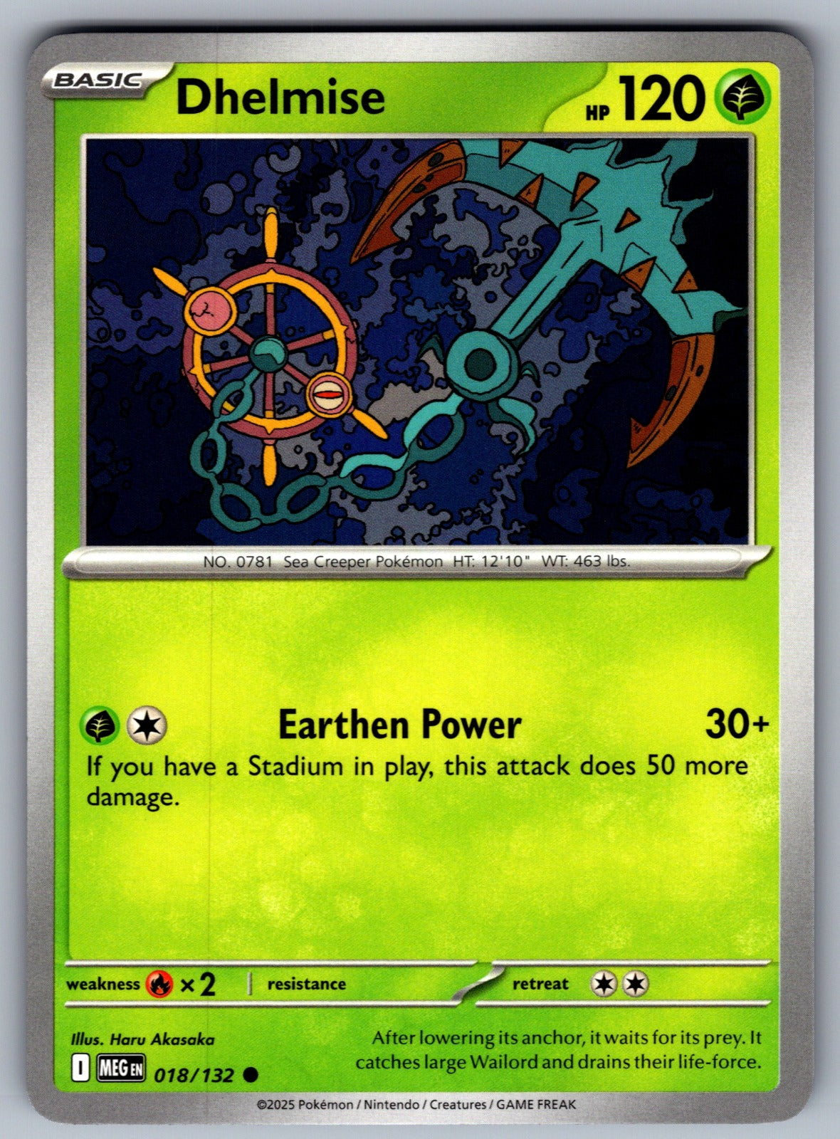 Dhelmise Common ME01: Mega Evolution 018/132 NM 2025