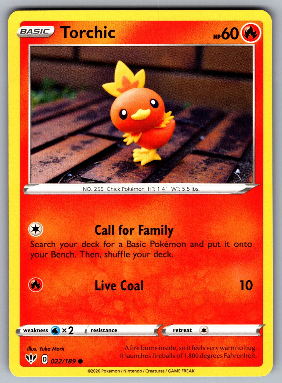 Torchic Common SWSH03: Darkness Ablaze 022/189 NM 2020