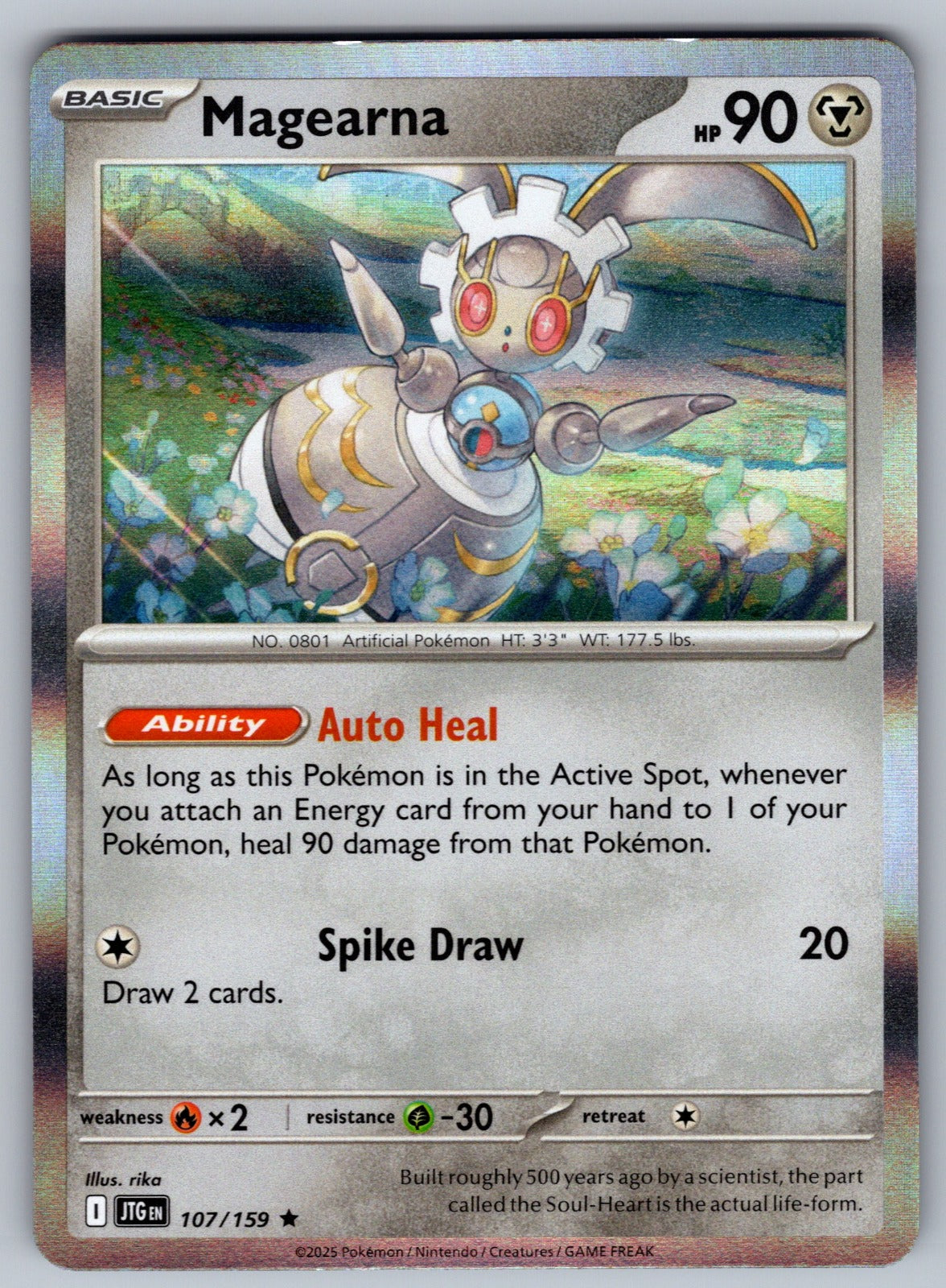 Magearna Holo Rare SV09: Journey Together 107/159 NM 2025