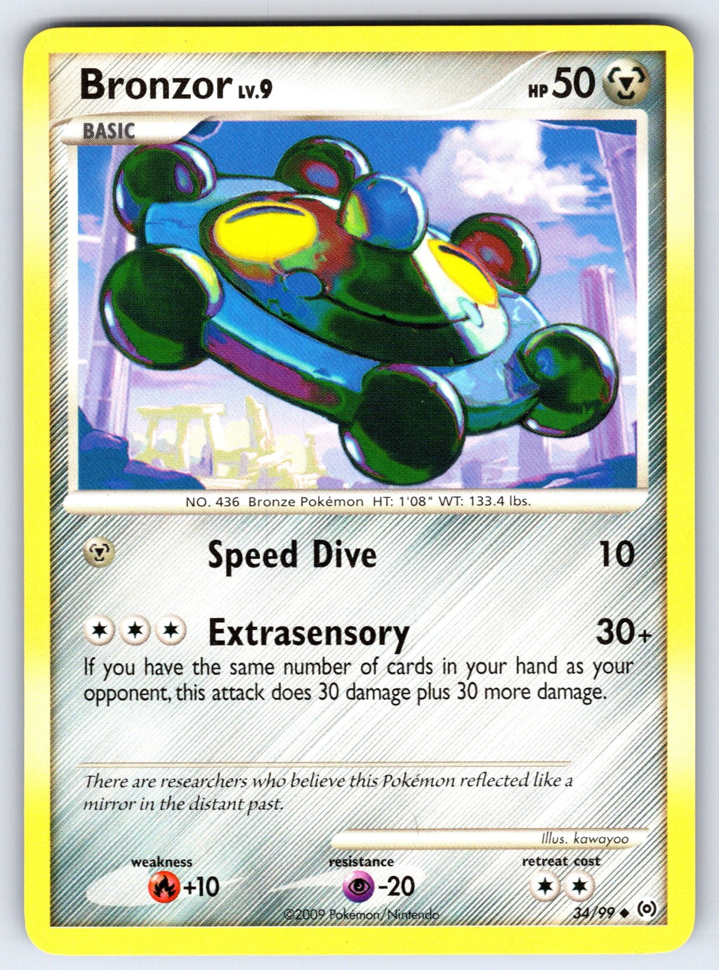 Bronzor (34) Uncommon Arceus 34/99 LP 2009