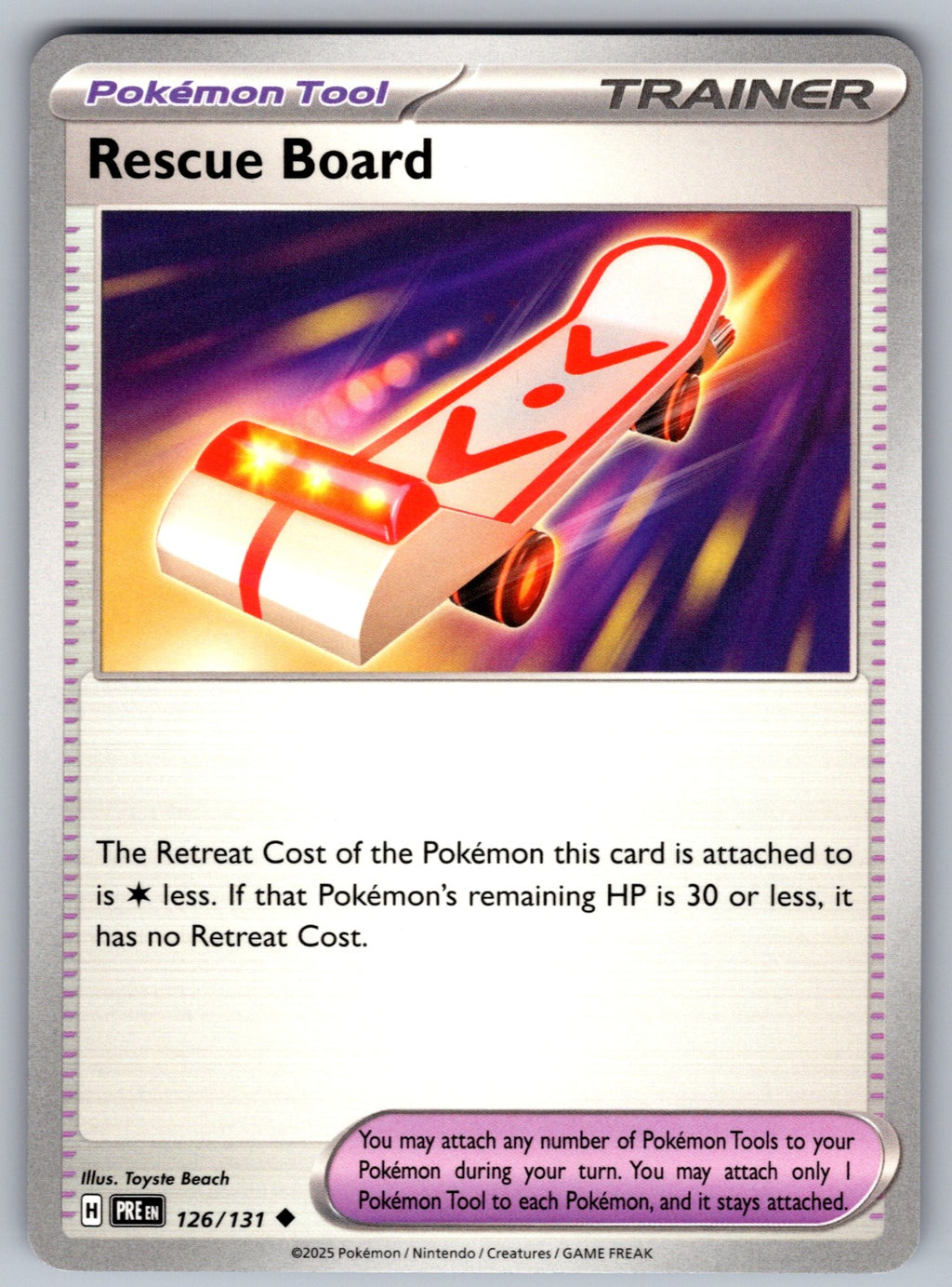 Rescue Board Uncommon SV: Prismatic Evolutions 126/131 NM 2025