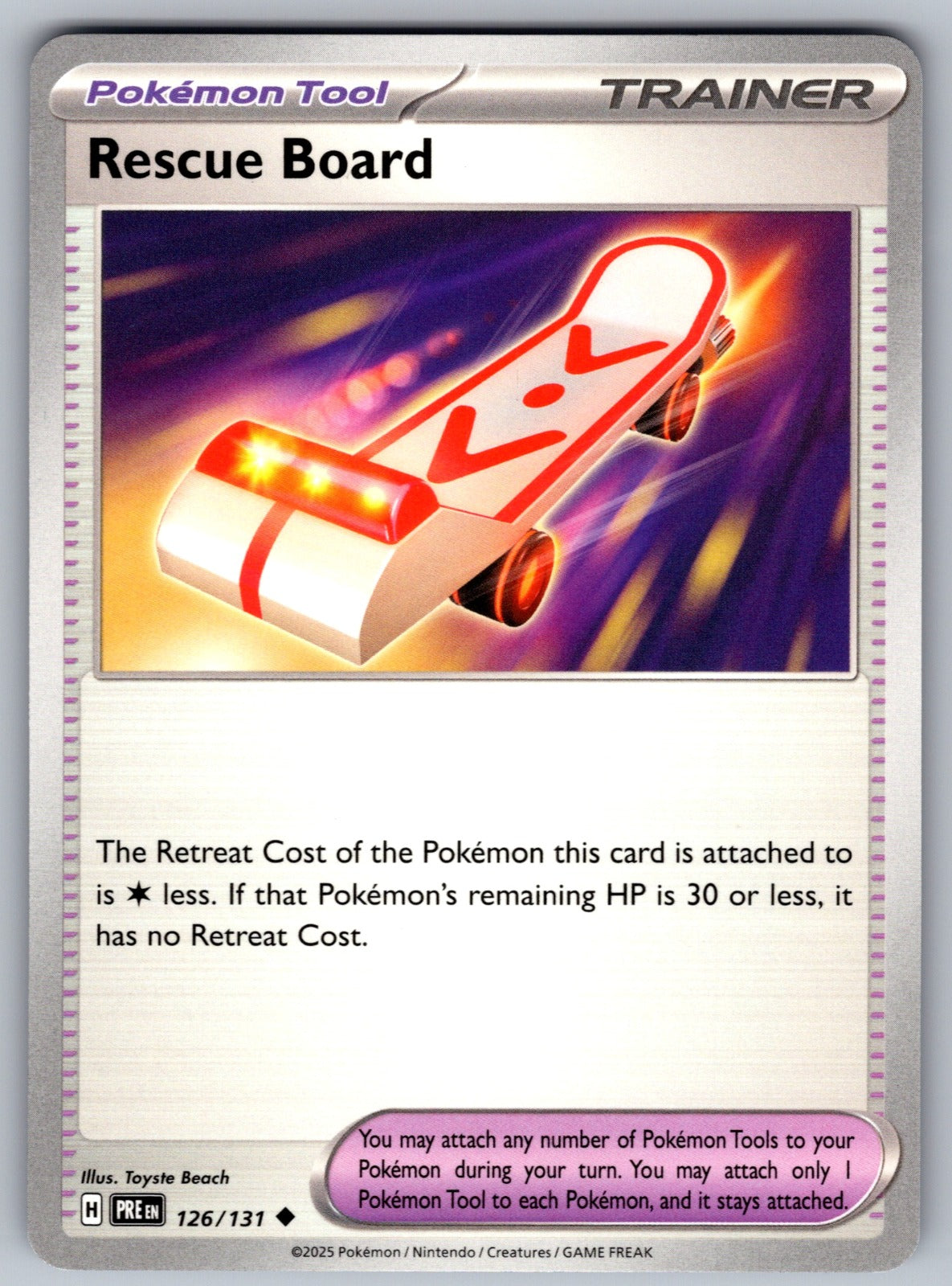 Rescue Board Uncommon SV: Prismatic Evolutions 126/131 NM 2025