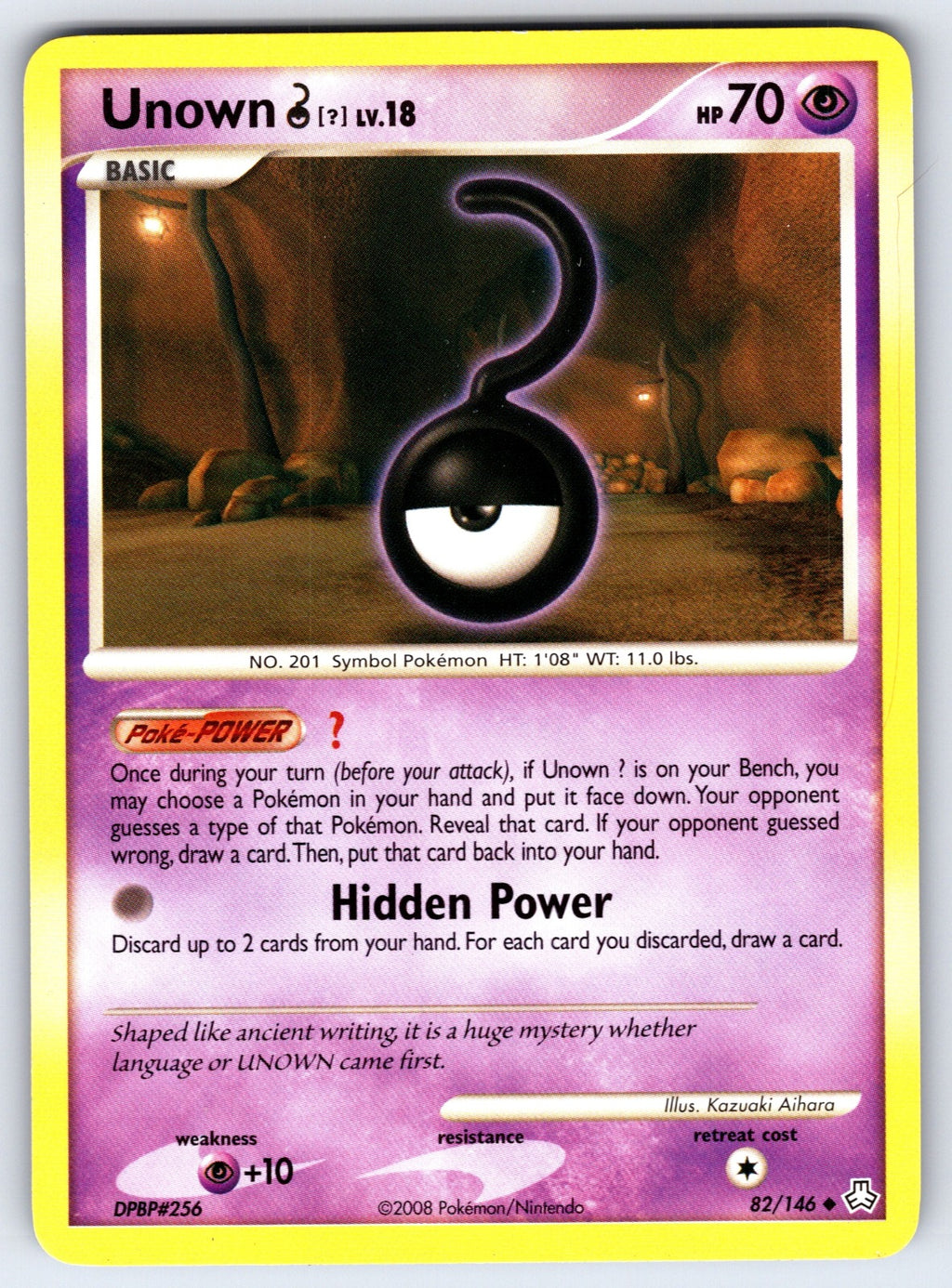 Unown (?) Uncommon Legends Awakened 82/146 LP 2008