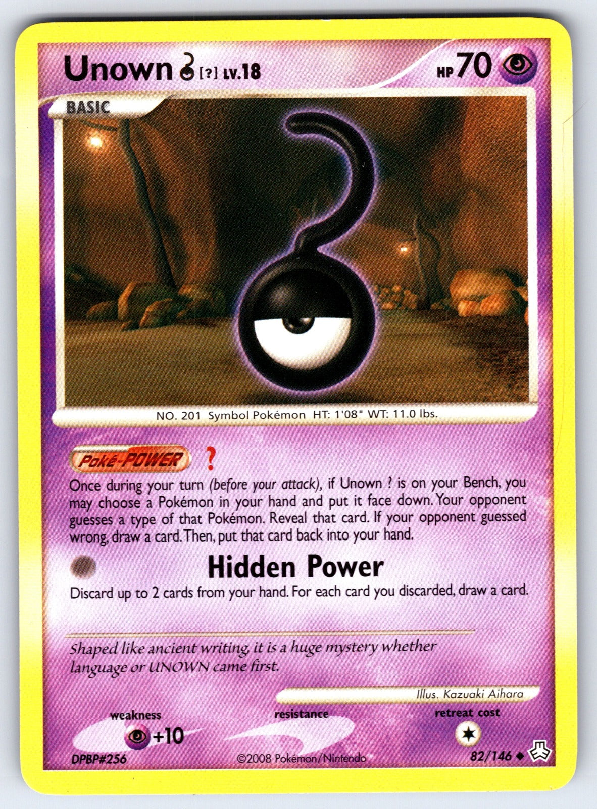 Unown (?) Uncommon Legends Awakened 82/146 LP 2008