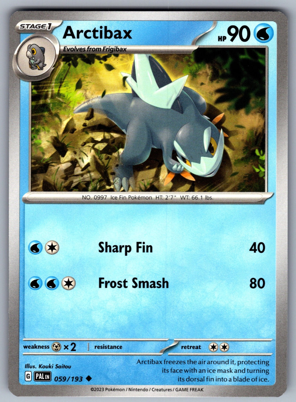 Arctibax Uncommon SV02: Paldea Evolved 059/193 NM 2023