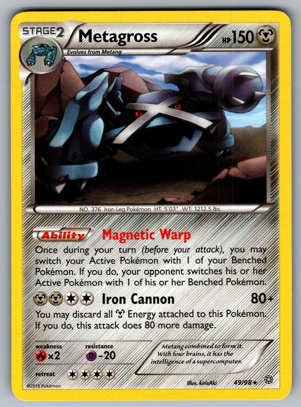 Metagross (49) Rare XY - Ancient Origins 49/98 LP 2015