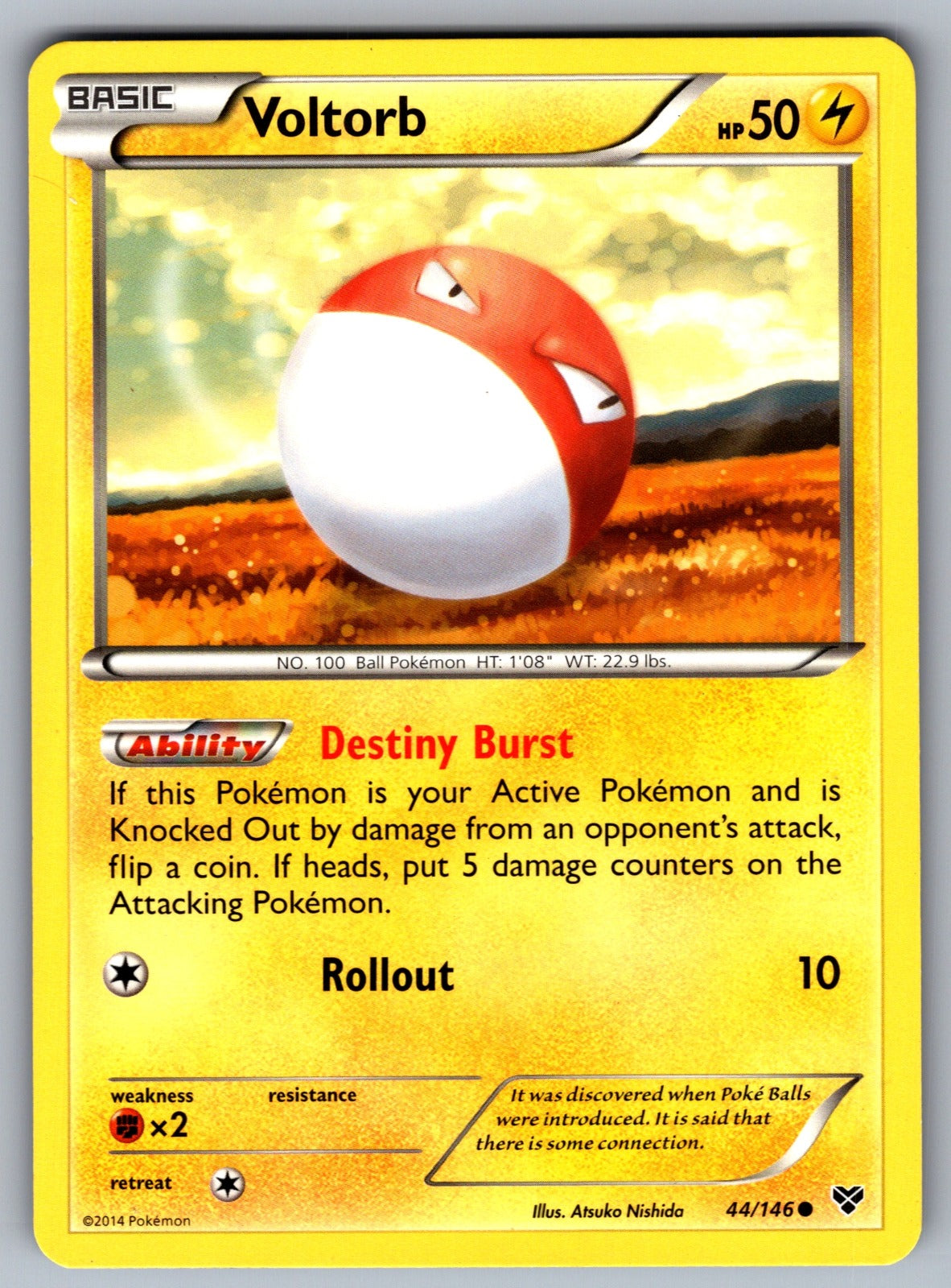 Voltorb Common XY Base Set 44/146 LP 2014