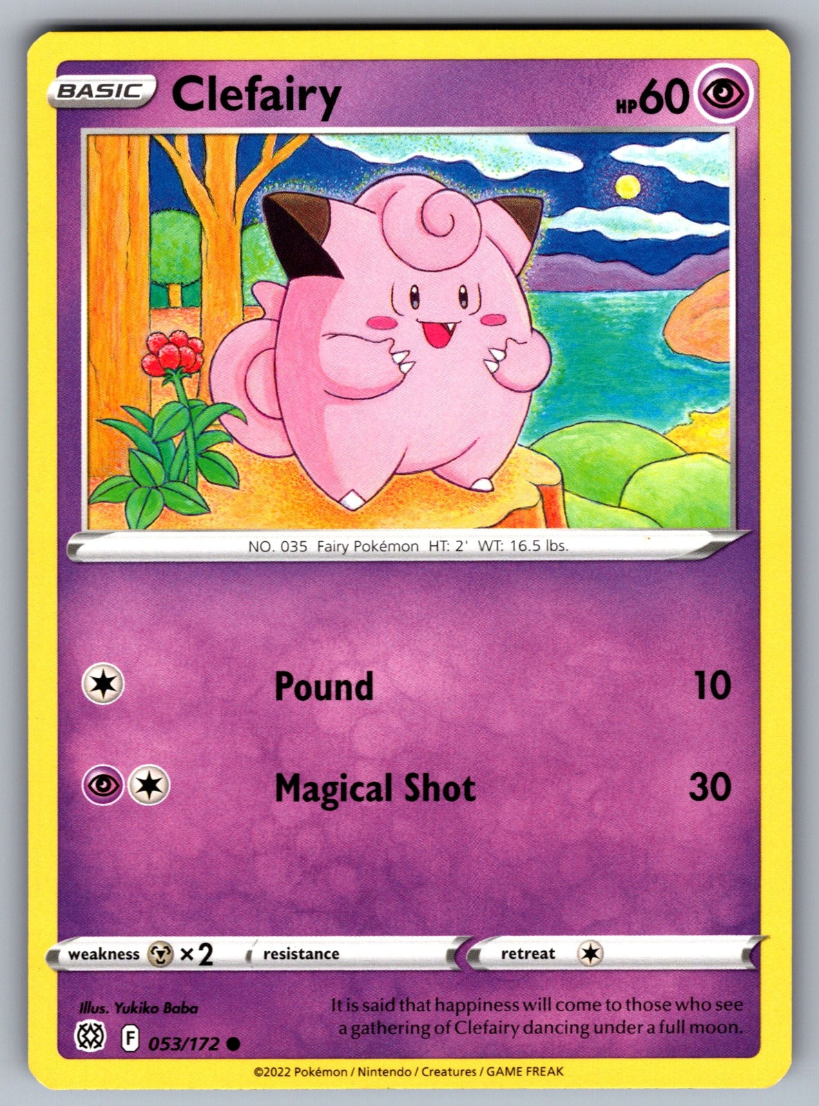 Clefairy Common SWSH09: Brilliant Stars 053/172 NM 2022