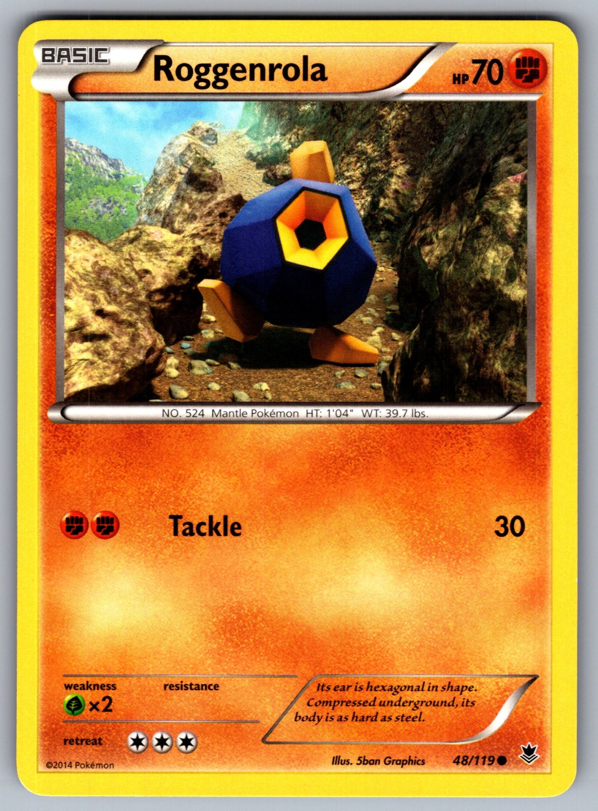 Roggenrola Common XY - Phantom Forces 48/119 LP 2014