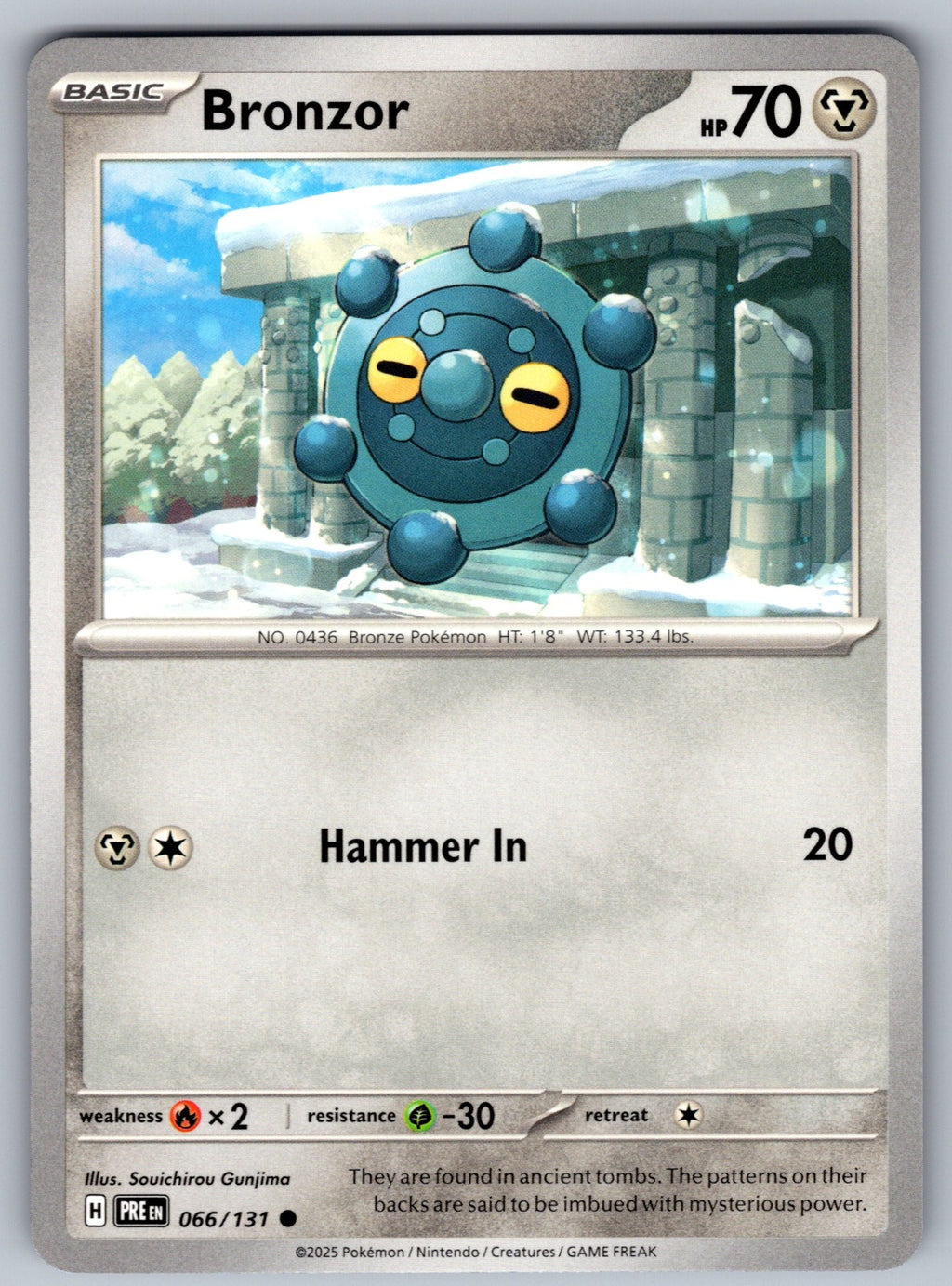 Bronzor Common SV: Prismatic Evolutions 066/131 NM 2025