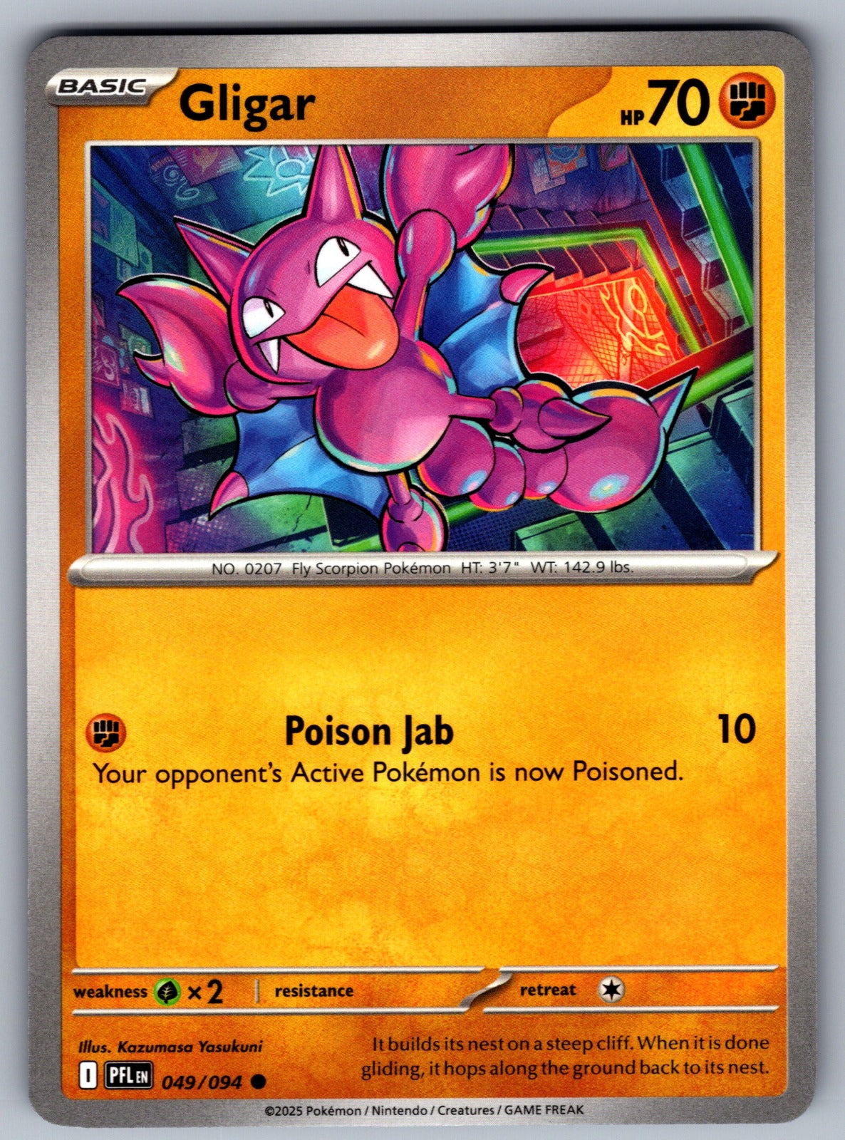 Gligar Common ME02: Phantasmal Flames 049/094 NM 2025