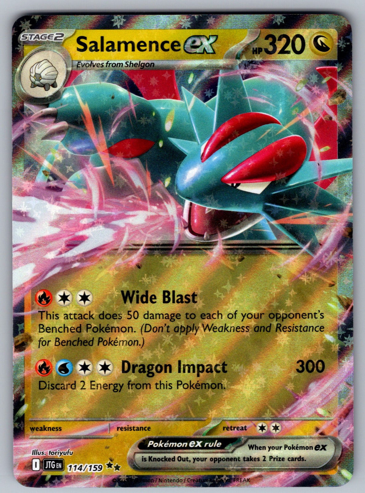 Salamence ex Holo Double Rare SV09: Journey Together 114/159 NM 2025