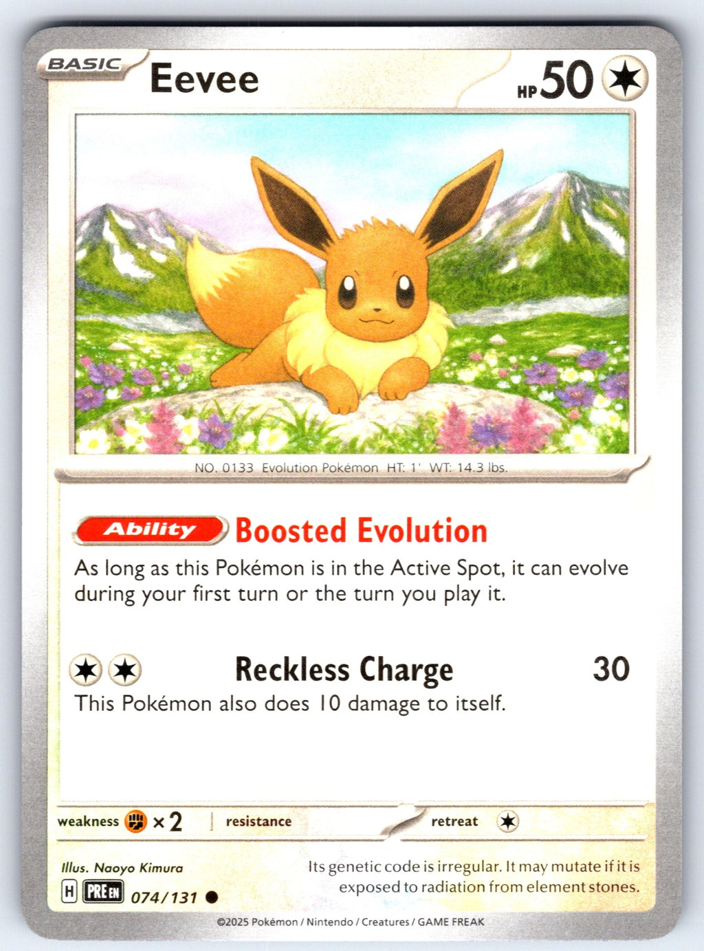 Eevee Common SV: Prismatic Evolutions 074/131 NM 2025