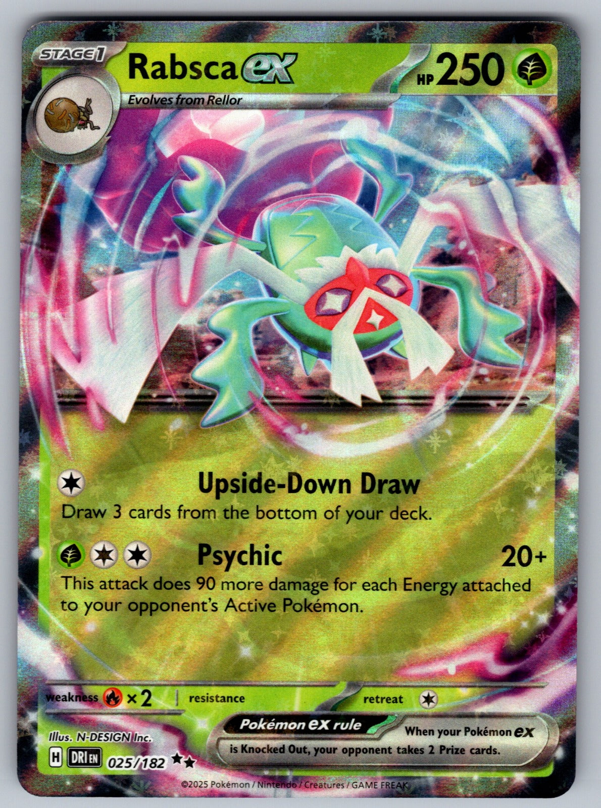 Rabsca ex Holo Double Rare SV10: Destined Rivals 025/182 NM 2025
