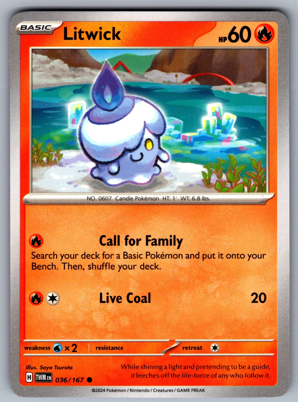 Litwick Common SV06: Twilight Masquerade 036/167 NM 2024