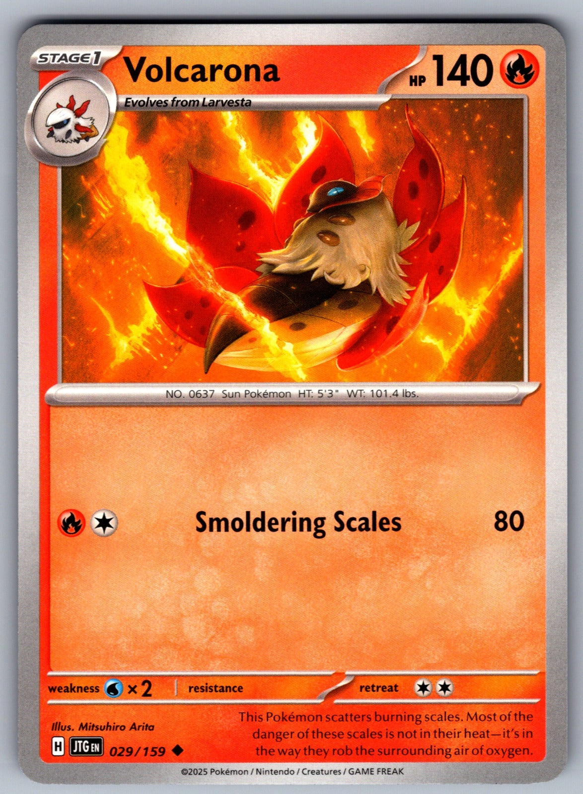 Volcarona Uncommon SV09: Journey Together 029/159 NM 2025
