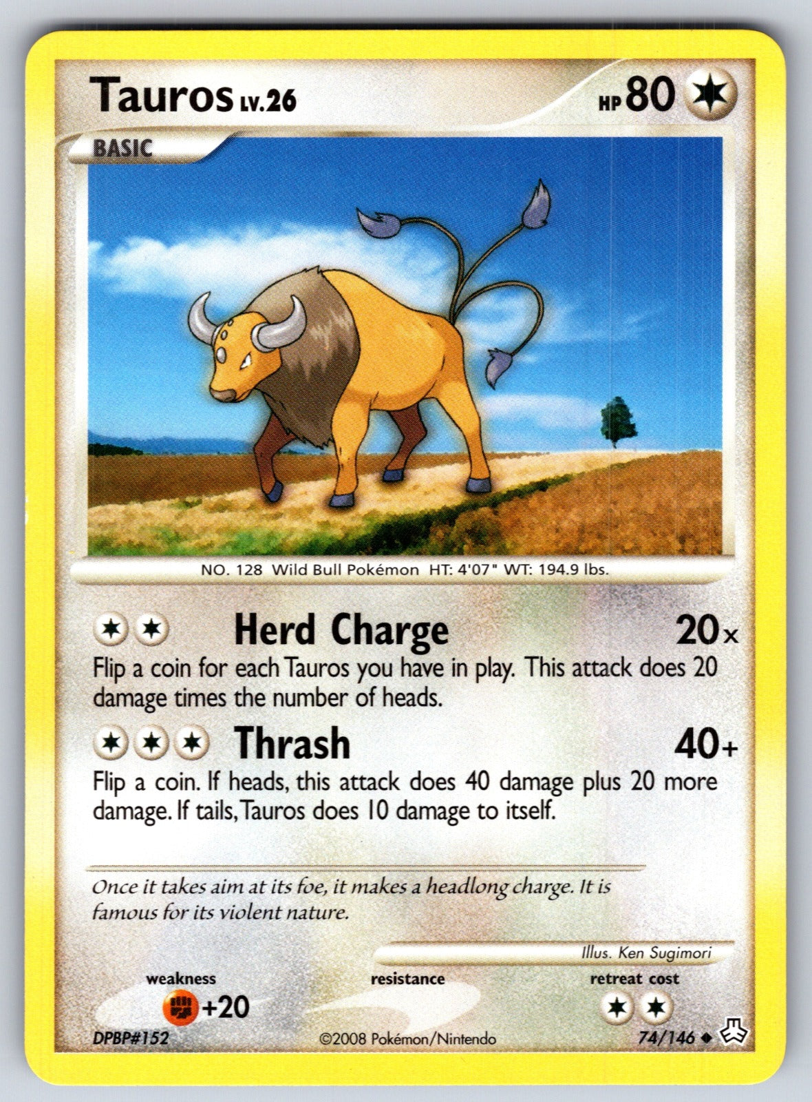 Tauros Uncommon Legends Awakened 74/146 LP 2008