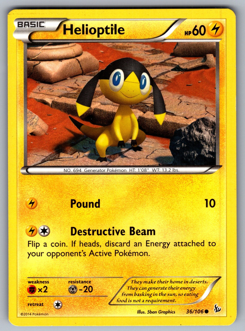Helioptile Common XY - Flashfire 36/106 LP 2014