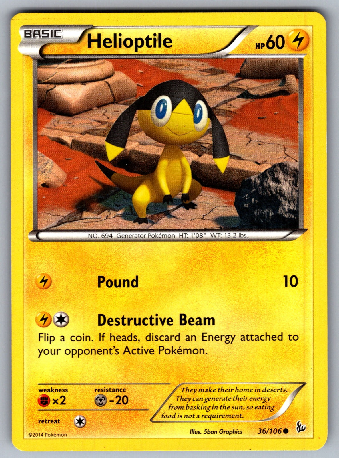 Helioptile Common XY - Flashfire 36/106 LP 2014