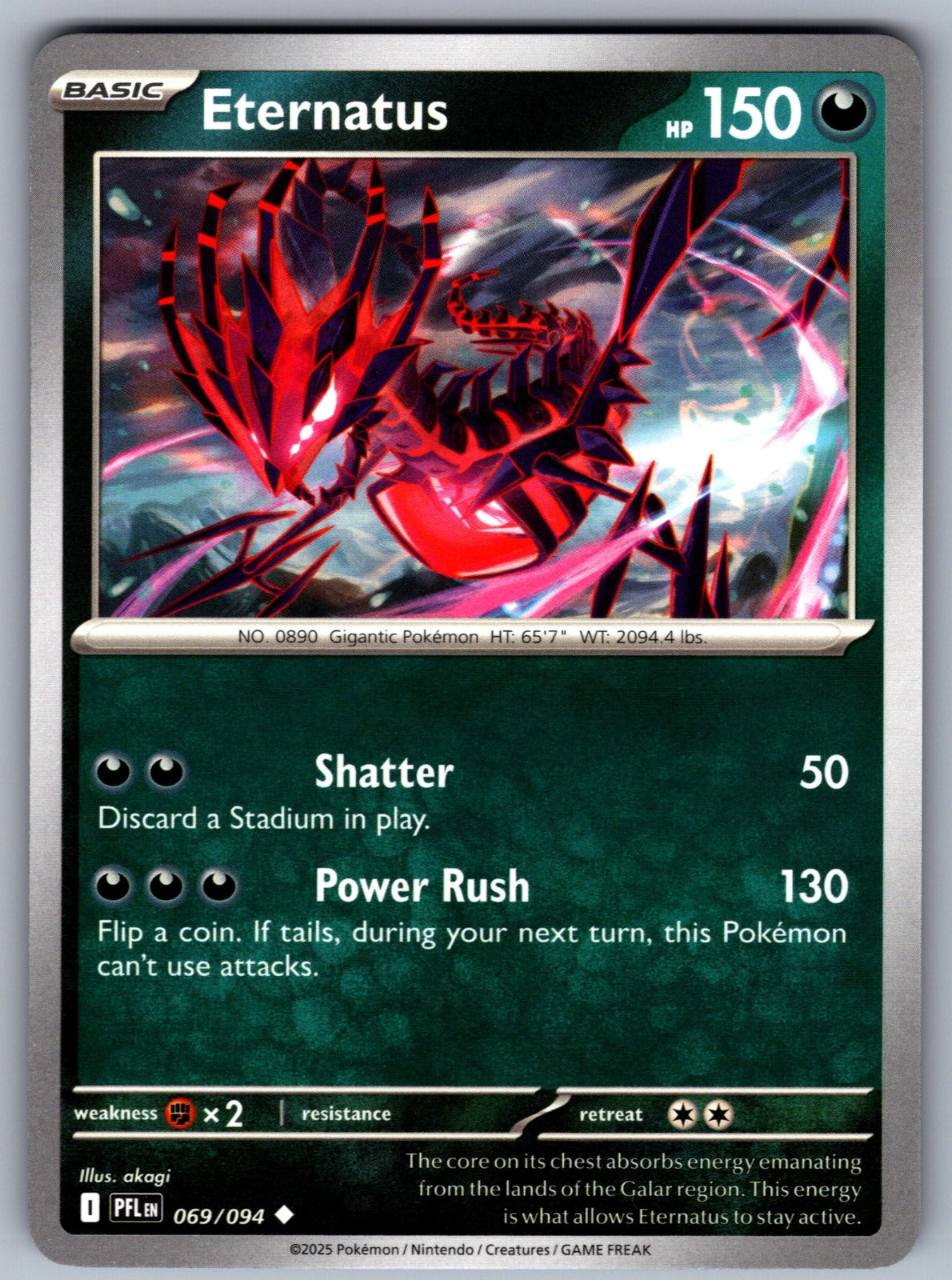 Eternatus Uncommon ME02: Phantasmal Flames 069/094 NM 2025
