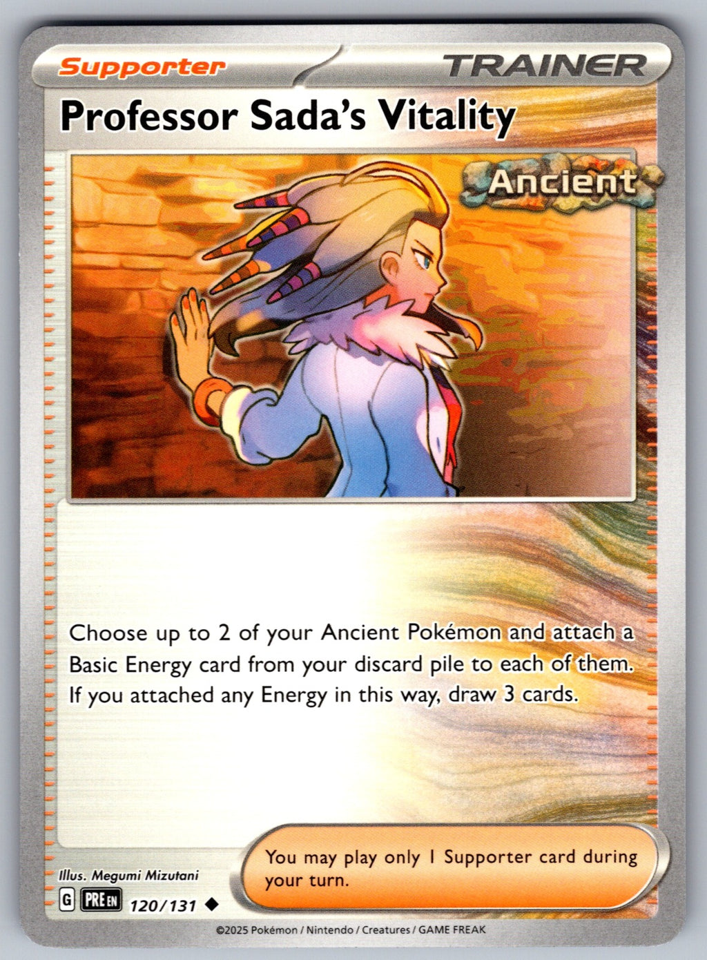 Professor Sada's Vitality Uncommon SV: Prismatic Evolutions 120/131 NM 2025