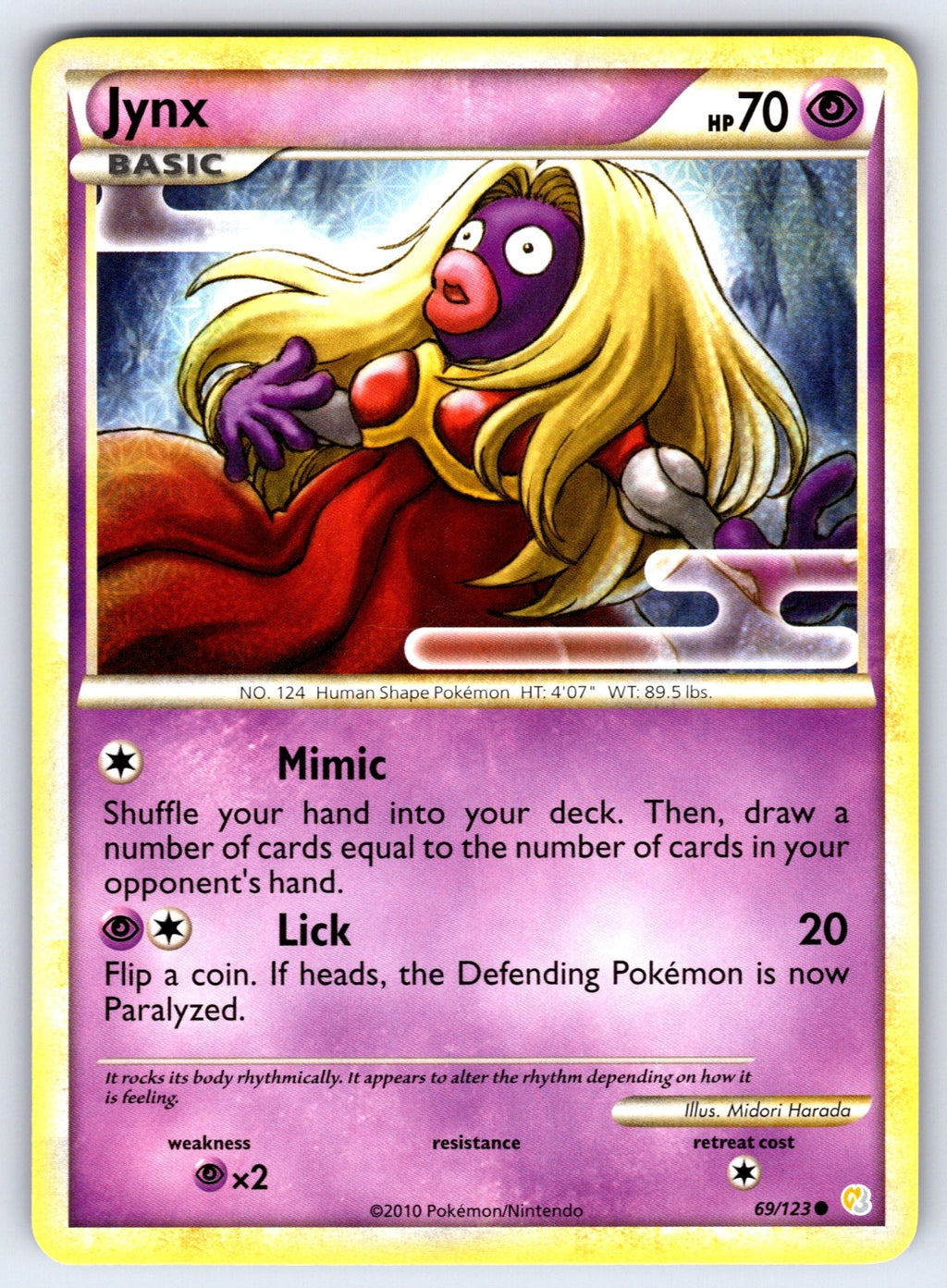 Jynx Common HeartGold SoulSilver 69/123 LP 2010
