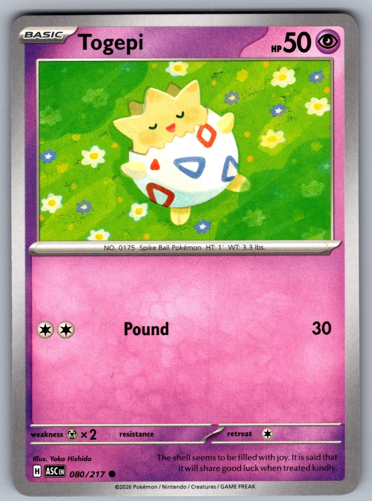 Togepi Common ME: Ascended Heroes 080/217 NM 2026
