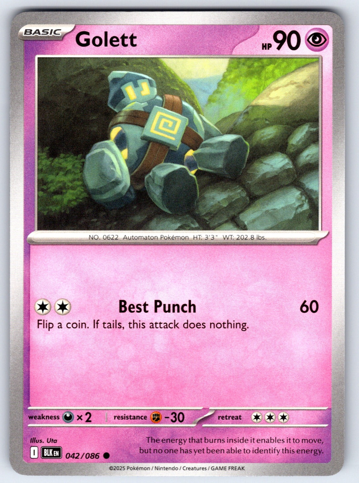 Golett Common SV: Black Bolt 042/086 NM 2025