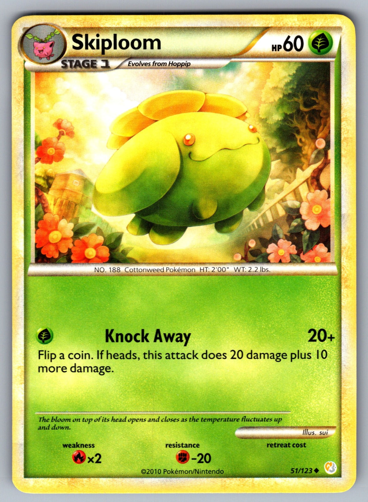 Skiploom Uncommon HeartGold SoulSilver 51/123 LP 2010