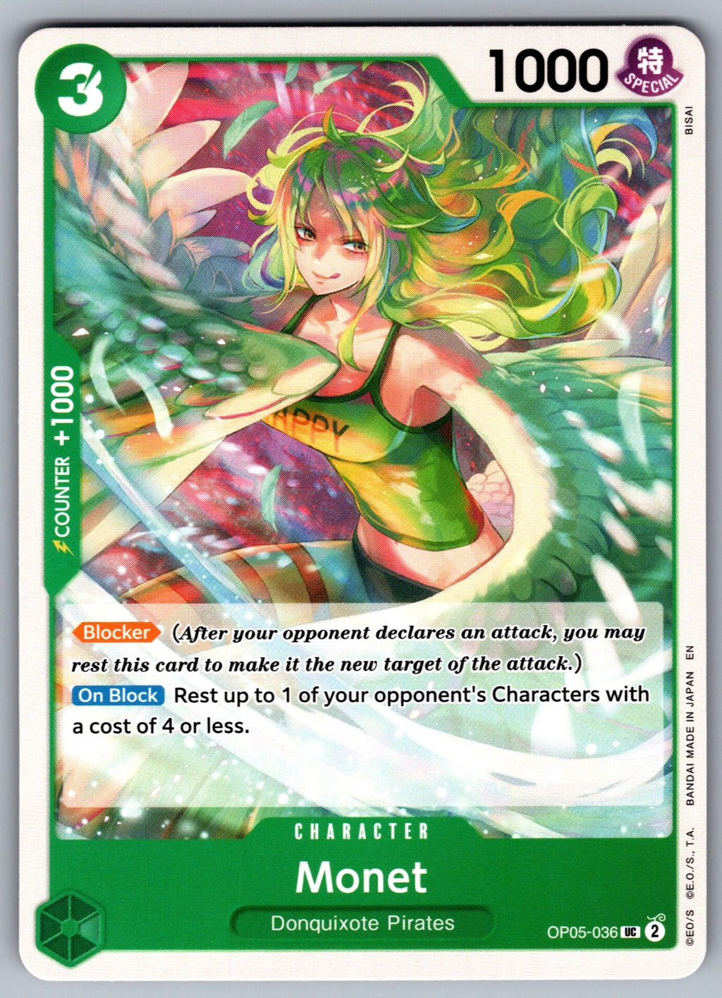 Monet UC Awakening of the New Era OP05-036 NM 2023