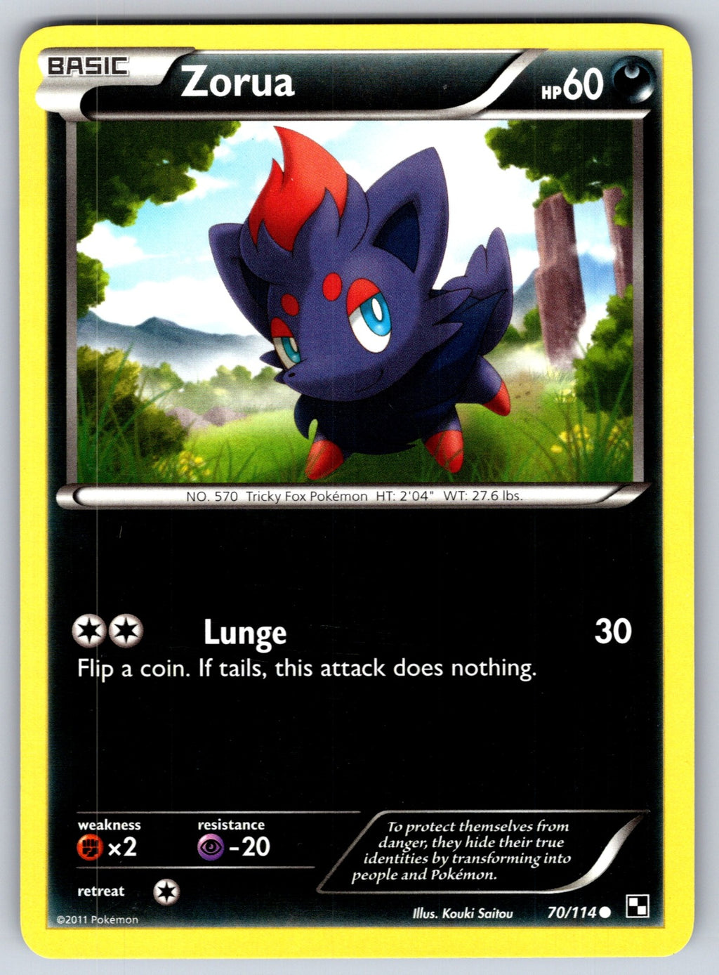 Zorua Common Black and White 70/114 LP 2011