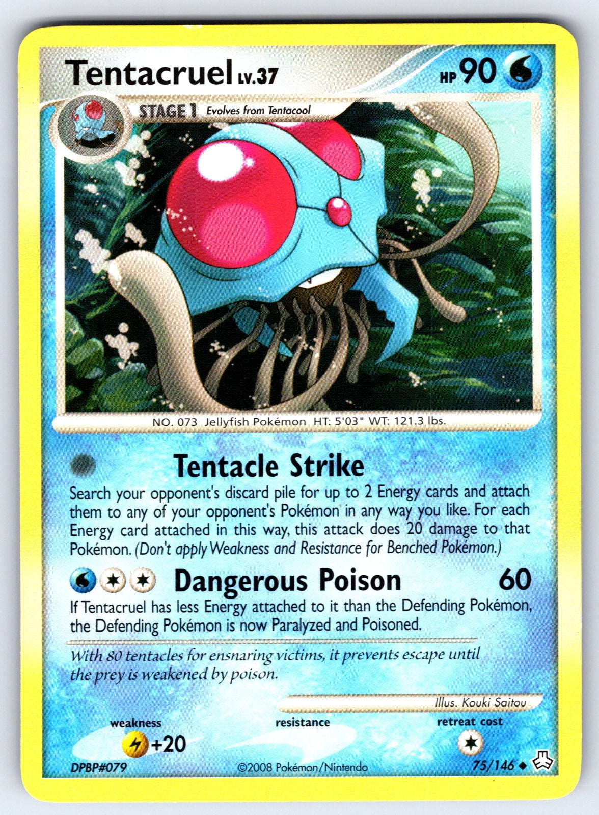 Tentacruel Uncommon Legends Awakened 75/146 LP 2008